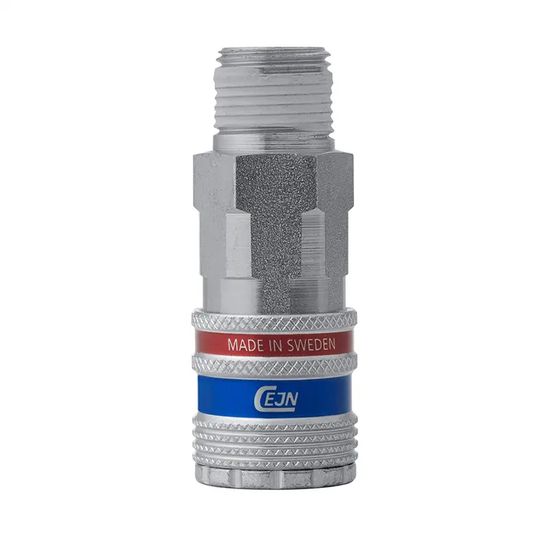Esafe Safety Coupling 1/4 Eurostandard High Flow, 3/8"  Npt Male Vac10-320-2454 Vacula 1