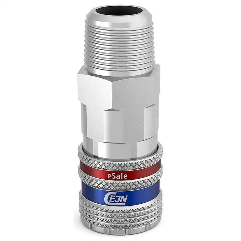 Esafe Safety Coupling 3/8 Eurostandard High Flow,   1/2" Npt Male  Vac10-410-2455 Vacula 1