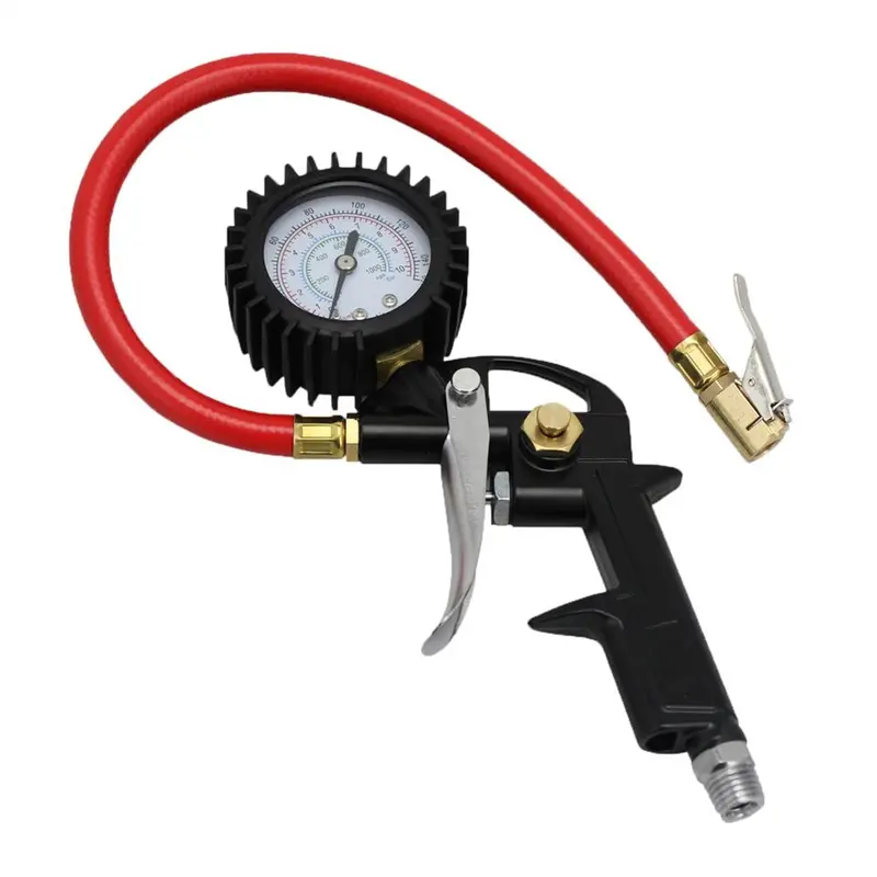 Exelair Analog Pistol Grip Tire Inflator/Deflator Gauge - 13" Air Hose And Easy-Clip Chuck Milex0500p Milton Industries 1