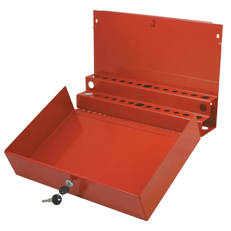 Extra Large Locking Screwdriver/Pry Bar Holder For Service Cart - Red Sun8011 Sunex 1