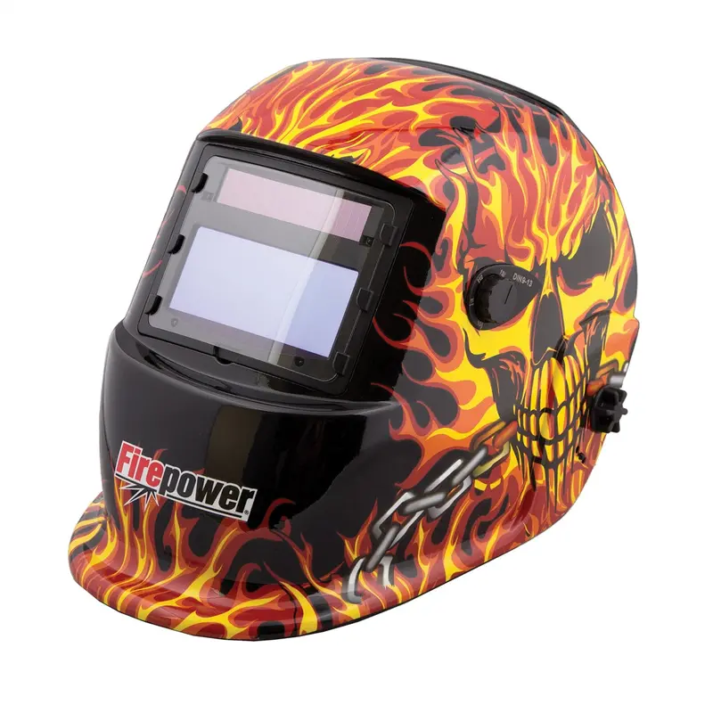 Firepower Auto-Darkening Welding Helmet W/ Fire And Skull Design Fpw1441-0088 Firepower 1