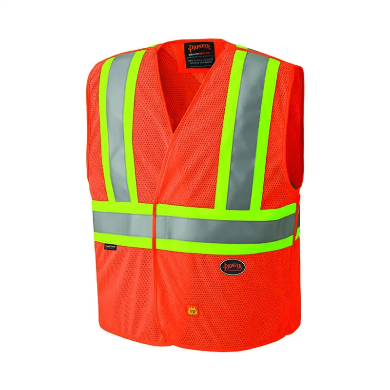 Flame Resistant Hi-Viz Vest - Hi-Viz Orange - Size L/Xl Srwv2510850u-Lxl Surewerx Usa 1