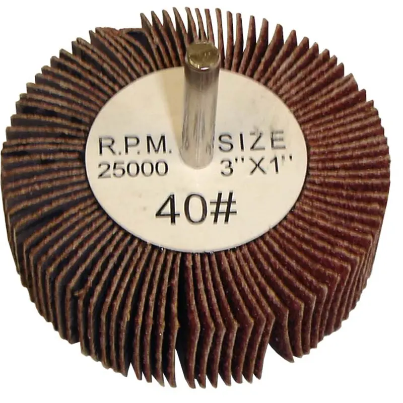 Flap Wheel 3" X 1" X 1/4" - 40 Grit, Abrasive Sandpaper Tmrmi516 The Main Resource 1