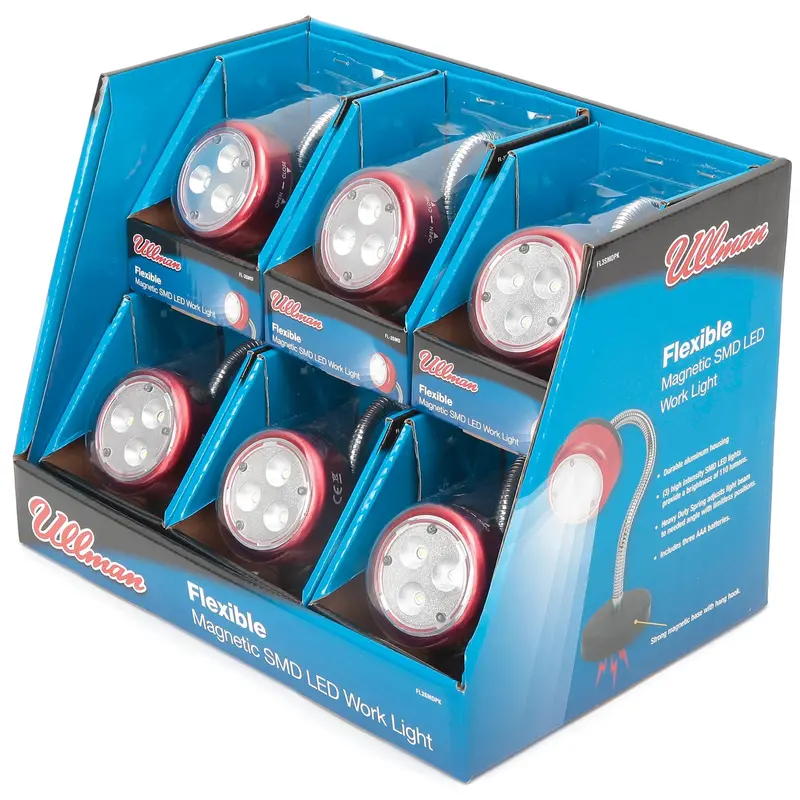 Flexible Magnetic Smd Work Light, 6 Pack Display Ullfl3smdpk Ullman Devices Corp. 1