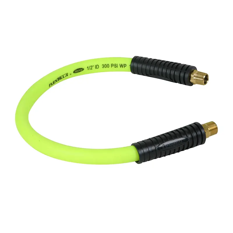 Flexzilla Whip Hose With Swivel, 1/2" X 2' (3/8" Mnpt Swivel X 3/8" Mnpt Fittings) Leghfz1202yw3s Legacy Manufacturing 1