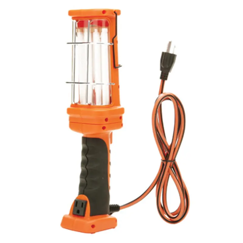 Fluorescent Work Light, 26 Watt, With Hang Hook, Self-Standing Base, Outlet In Handle, 16/3 6' Cord Ecil1921 Coleman Cable 1