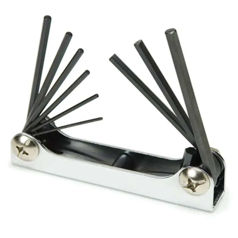 Folding Hex Key Wrench Set, .050" To 3/16", Black Oxide Finish Tit12703 Titan 1