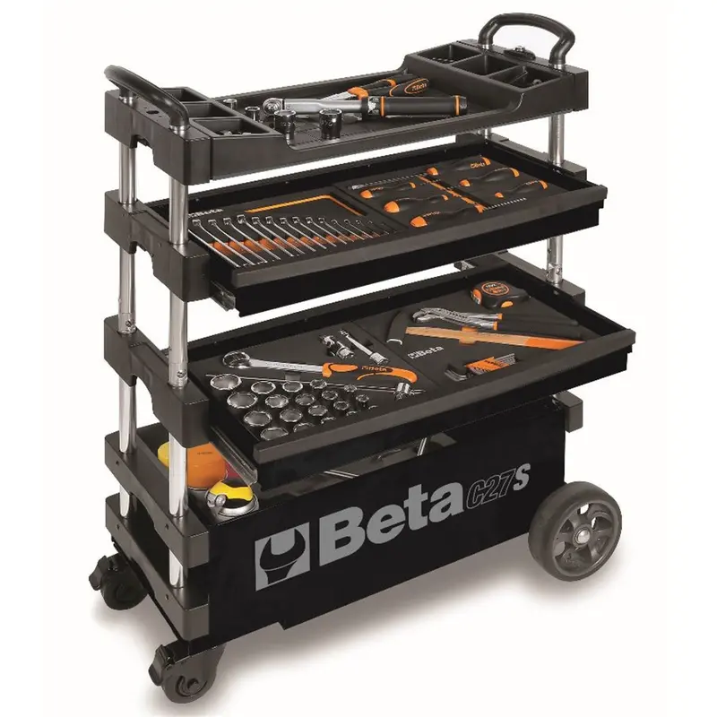 Folding Tool Trolley, Black Bta027000205 Beta Tools Usa 1