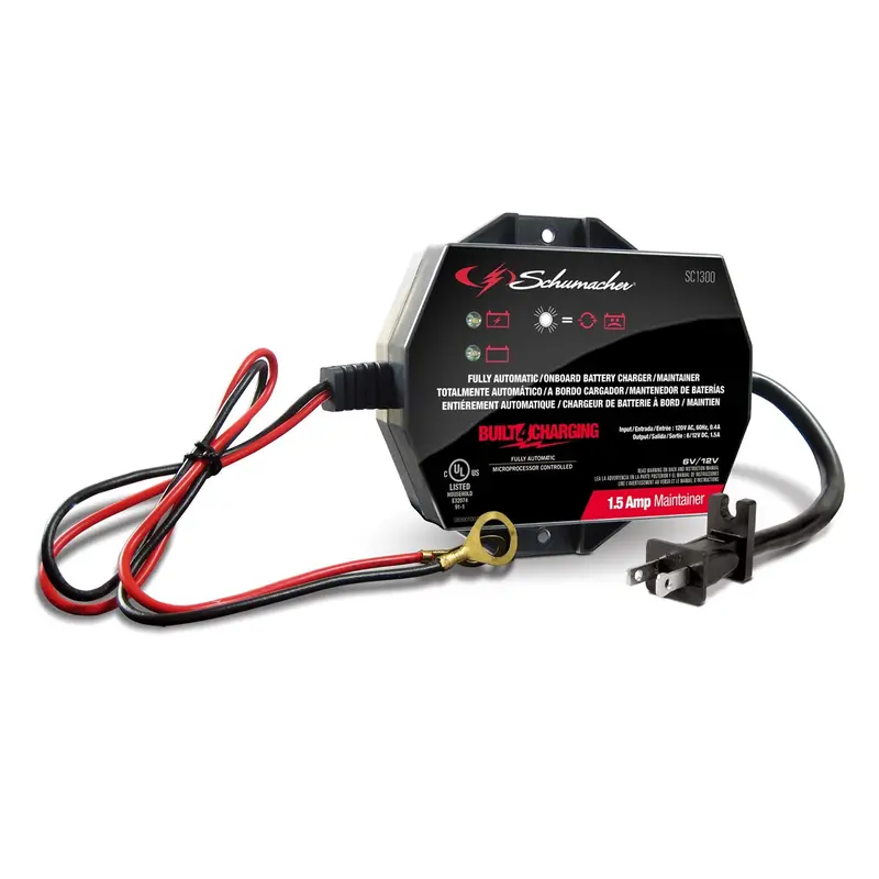 Fully Automatic 1.5 Amp 6V/12V Battery Charger / Maintainer Scusc1300 Schumacher Electric 1