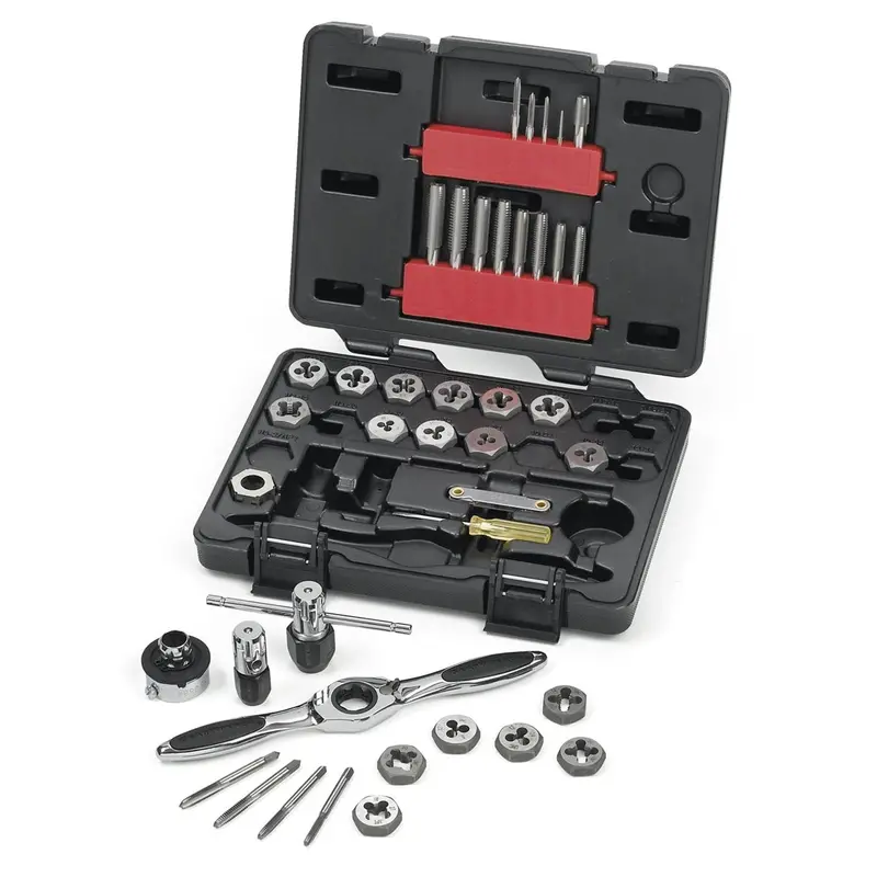 Gearwrench 40-Piece Fract. Sae Ratcheting Tap And Die Set Kdt3885 Gearwrench 1