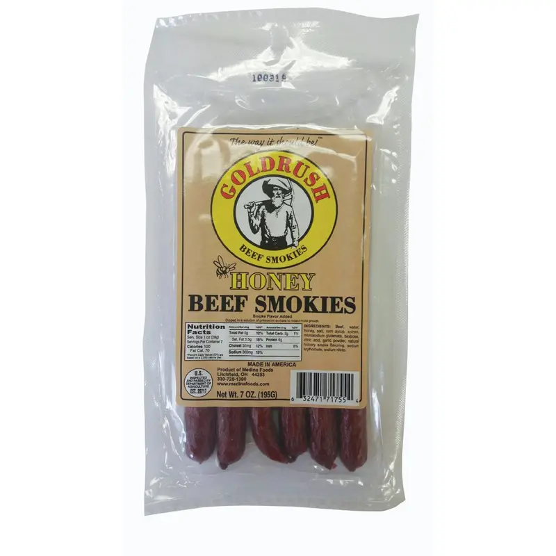 Goldrush Honey 7 Oz. Beef Sticks (12-Count Case) Grj71755 Gold Rush Jerky 1