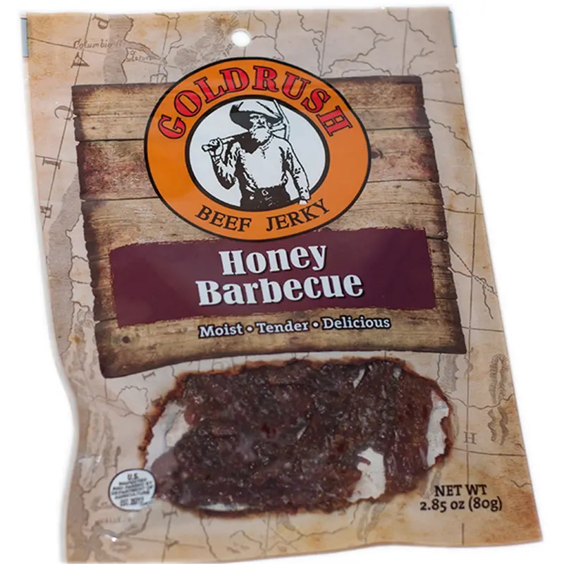 Goldrush Honey Bbq 2.85 Oz. Beef Jerky (12-Count Case) Grj72137 Gold Rush Jerky 1