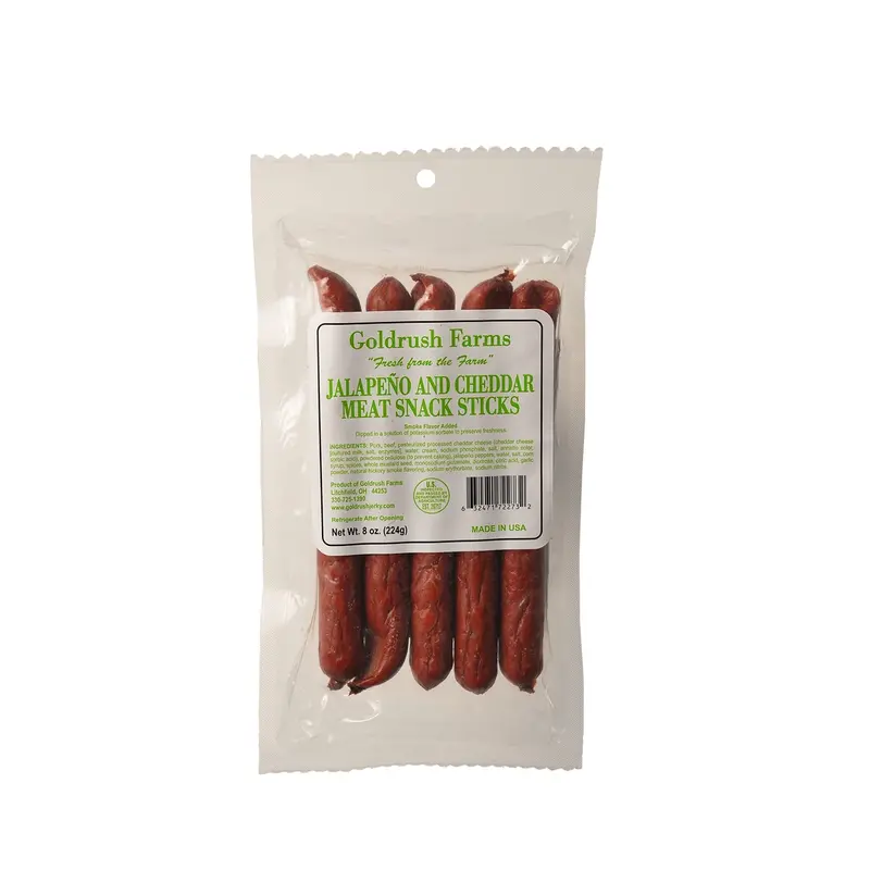 Goldrush Jalapeno And Cheddar 8 Oz. Meat Snack Sticks (12-Count Case) Grj72273 Gold Rush Jerky 1