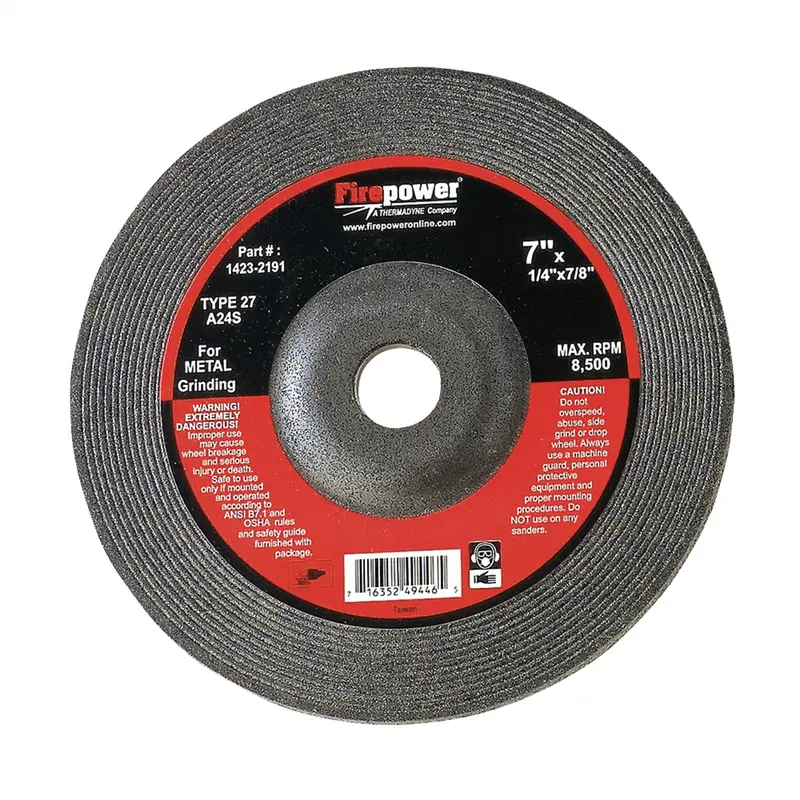 Grinding Wheel,T-27,7"X1/4In Fpw1423-2191 Firepower 1