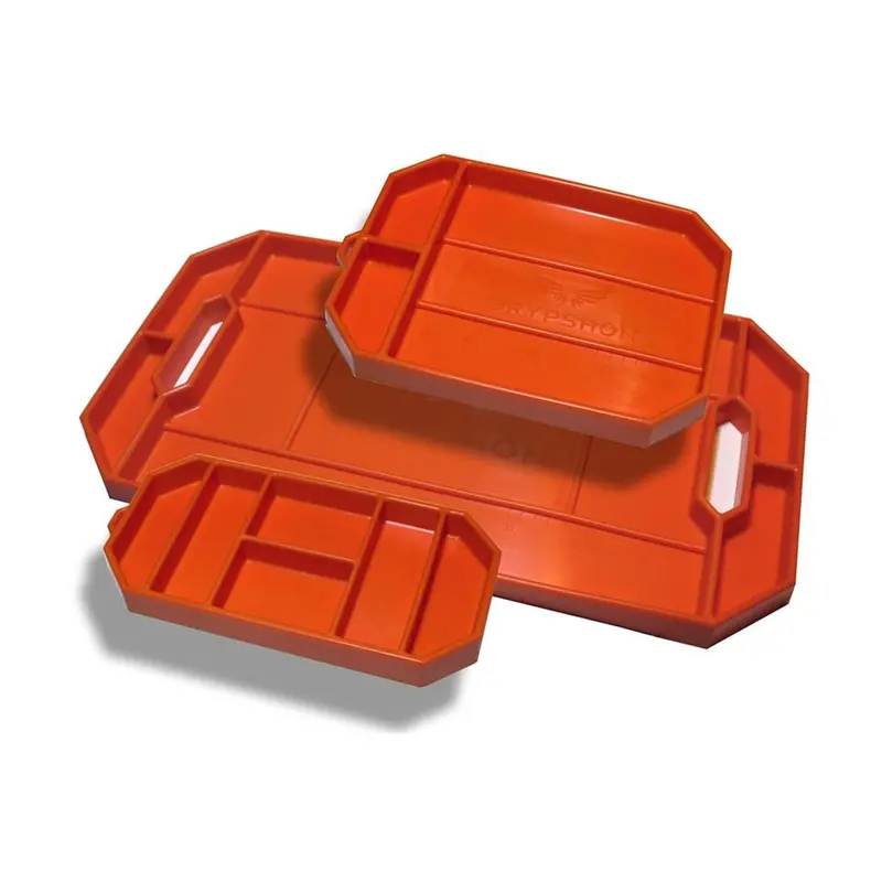 Grypmat 3-Pack Flexible Non-Slip Tool Trays, Bright Orange (Small/Med/Large) Grmtp3 Grypmat Inc. 1