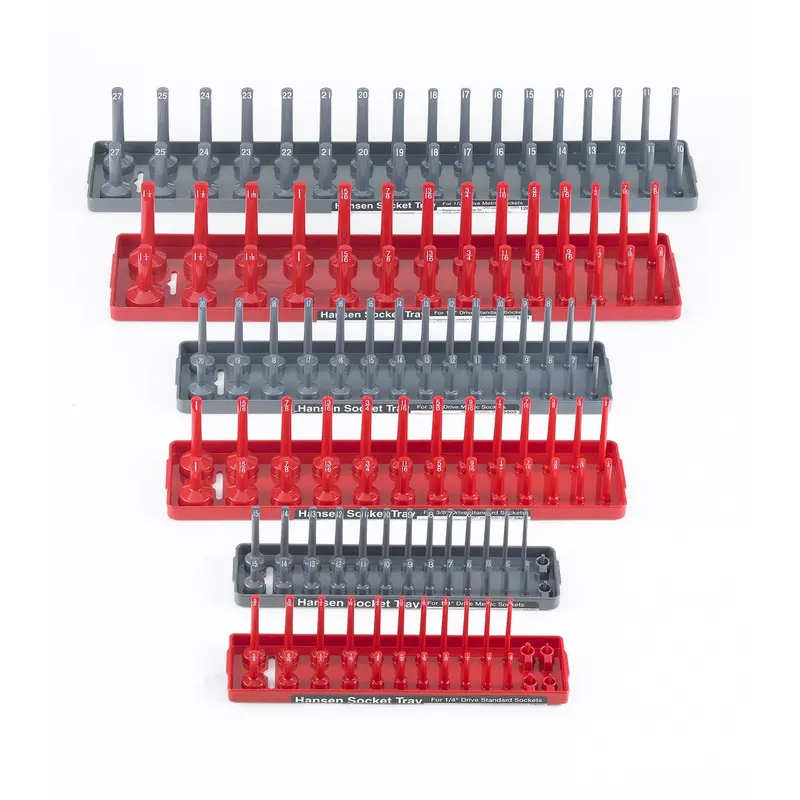 Hansen Global Socket Tray 6-Pack Assortment, Red/Gray Hne92000 Hansen Global 1