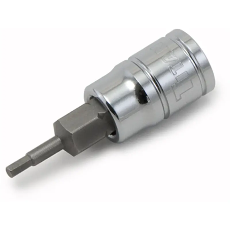 Hex Bit Socket, 1/4" Drive, 1/8", Chrome Tit15653 Titan 1