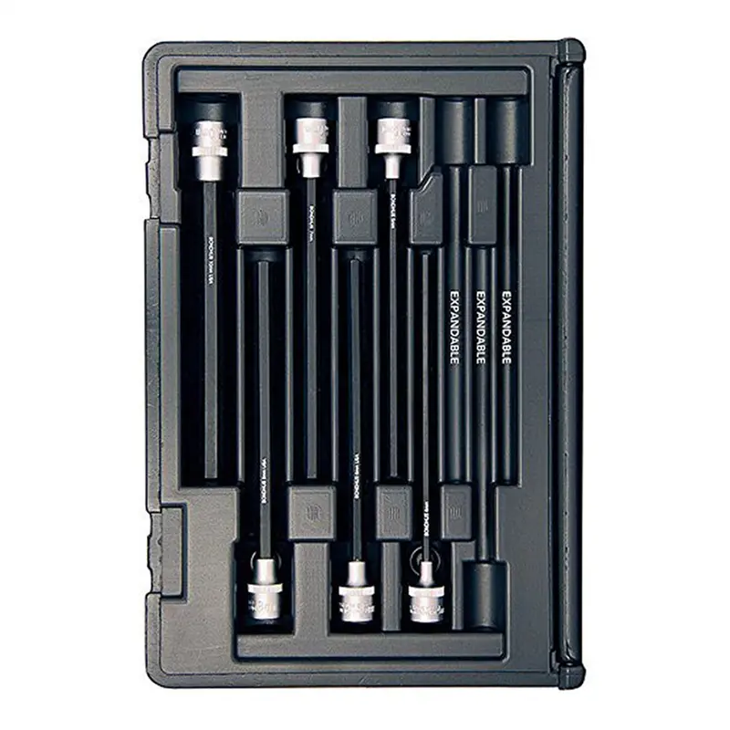 Hex Bit Socket Set, 6 Piece, 3/8" Drive, 4Mm To 10Mm Hex Bits, 6" Long, In Molded Case Bnd30646 Bondhus Corp. 1
