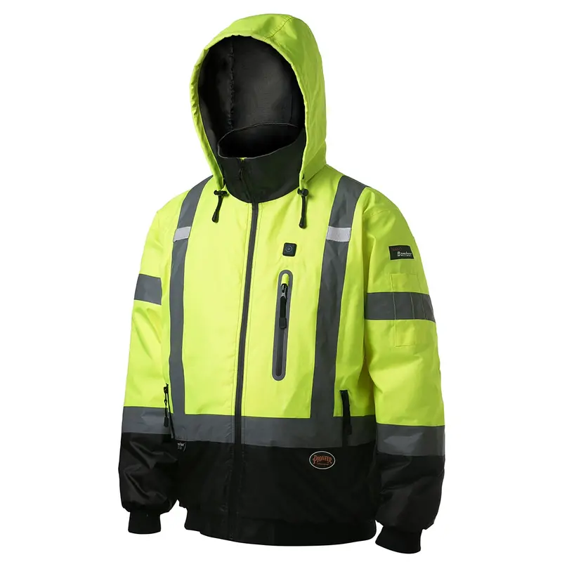 Hi-Vis Heated Bomber Jacket Yellow-Xl Srwv1210160u-Xl Surewerx Usa 1