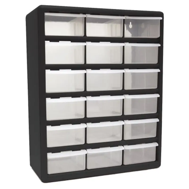 Homak Mfg. 18-Drawer Parts Organizer, Black Homha01018001 Homak Manufacturing 1