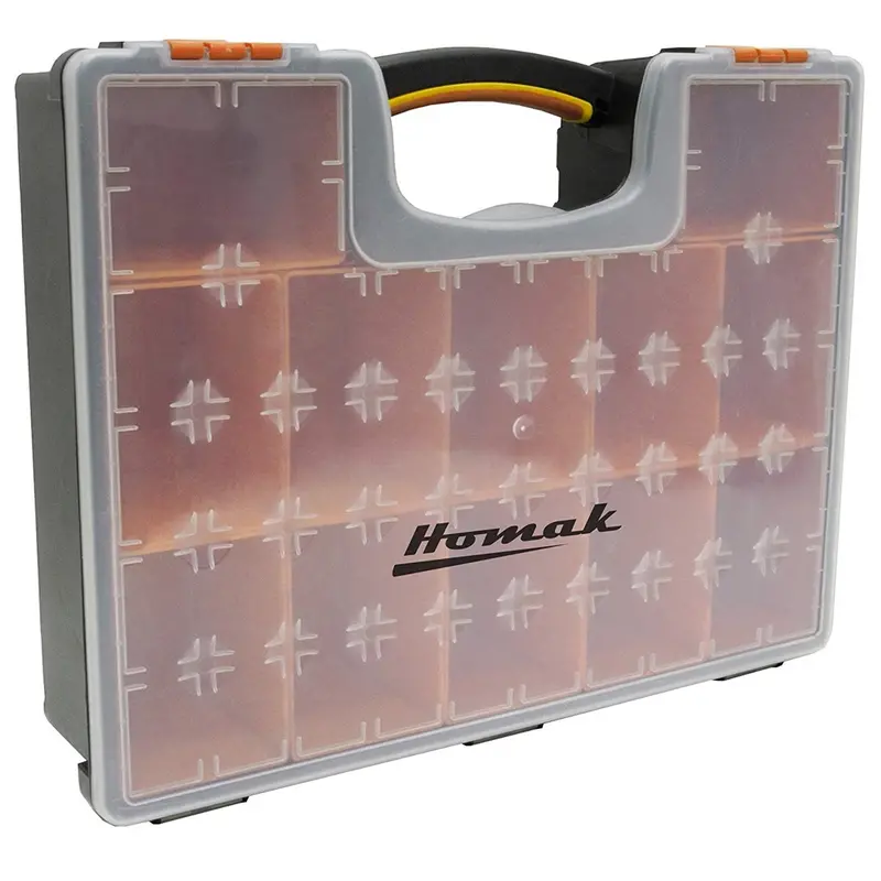 Homak Mfg. Plastic Organizer 12 Removable Bins Homha01112425 Homak Manufacturing 1