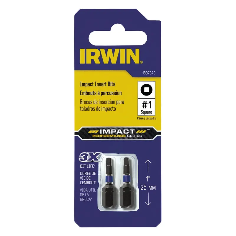 Insert Impact Bit No. 1Sq X 1Oal Irwiwaf31sq12 Irwin Industrial 1