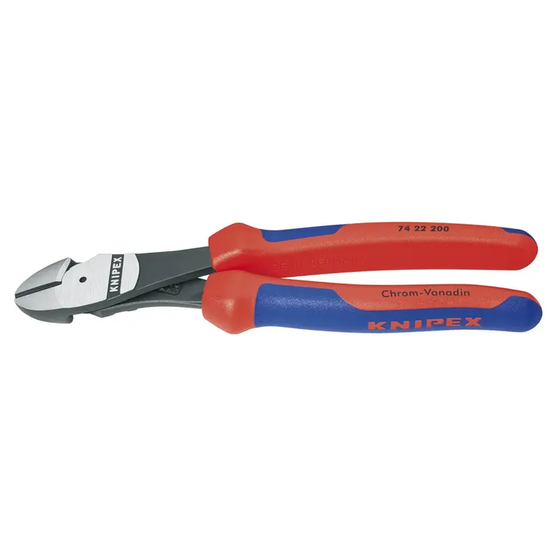 Knipex 8 In. High Leverage Angled Diagonal Cutters With Comfort Grip Knp7422200 Knipex 1