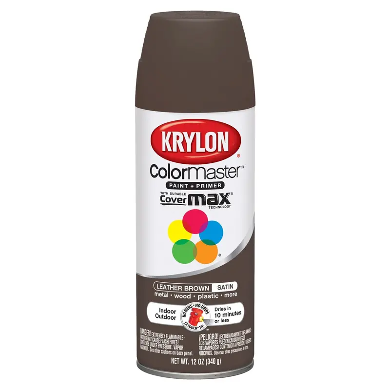 Krylon Colormaster Paint; Satin Leather Brown; 12 Oz. Aerosol Dup53566 Krylon 1
