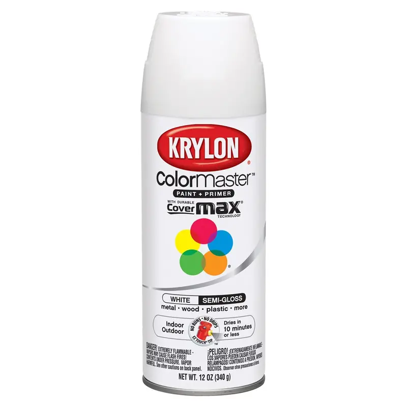 Krylon Colormaster Paint; Semi-Gloss White; 12 Oz. Aerosol Dup51508 Krylon 1