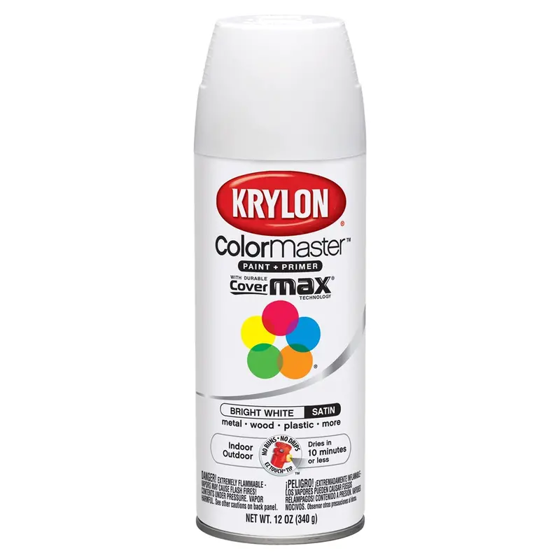 Krylon Colormaster Satin Touch; Bright White; 12 Oz. Aerosol Dup53517 Krylon 1