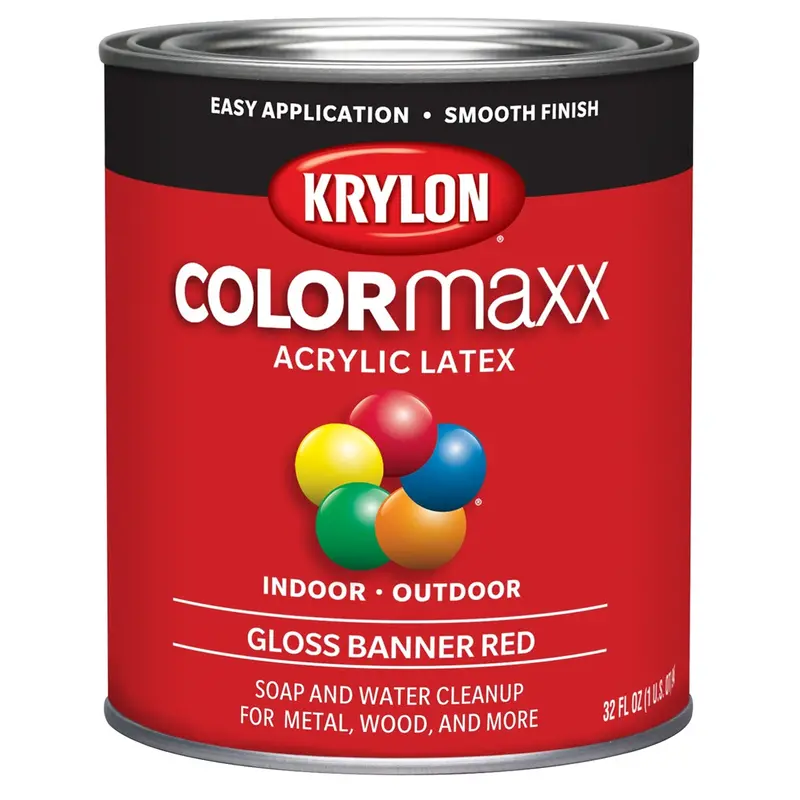Krylon Colormaxx Paint + Primer, Gloss Banner Red Dupkdq5616 Krylon 1