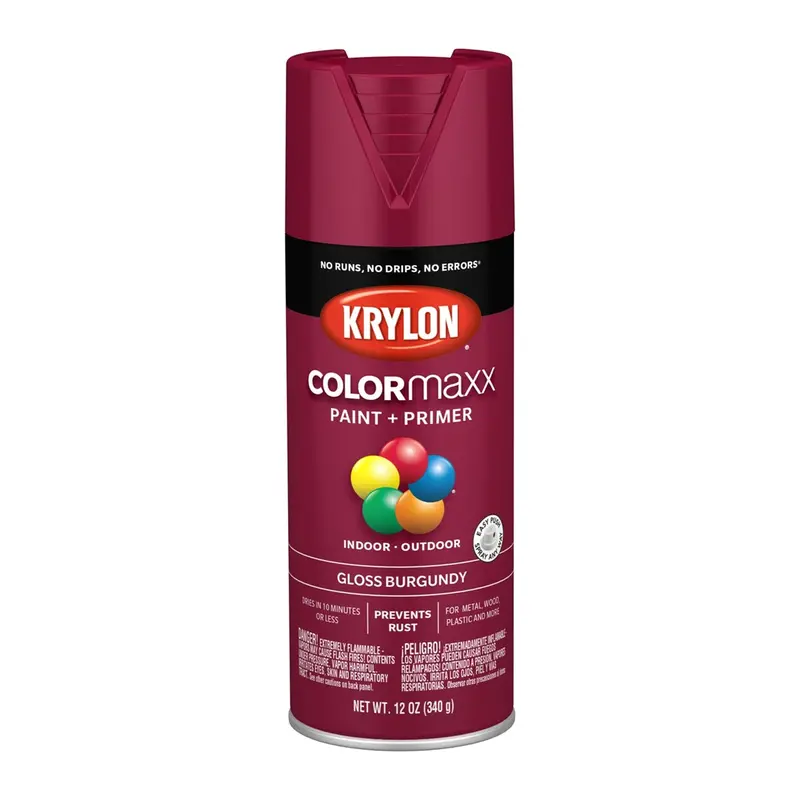 Krylon Colormaxx Paint + Primer, Gloss Burgundy Dup5508 Krylon 1