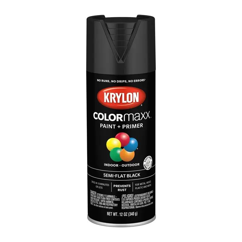 Krylon Colormaxx Paint + Primer, Semi-Flat Black Dup5578 Krylon 1