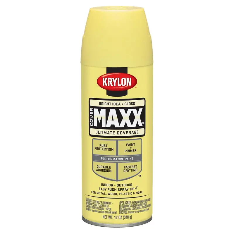 Krylon Covermaxx Paint+Primer; Gloss Bright Idea; 12 Oz. Aerosol Dup9108 Krylon 1