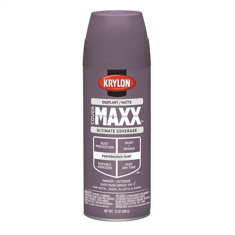 Krylon Covermaxx Paint+Primer; Matte Eggplant; 12 Oz. Aerosol Dup9353 Krylon 1