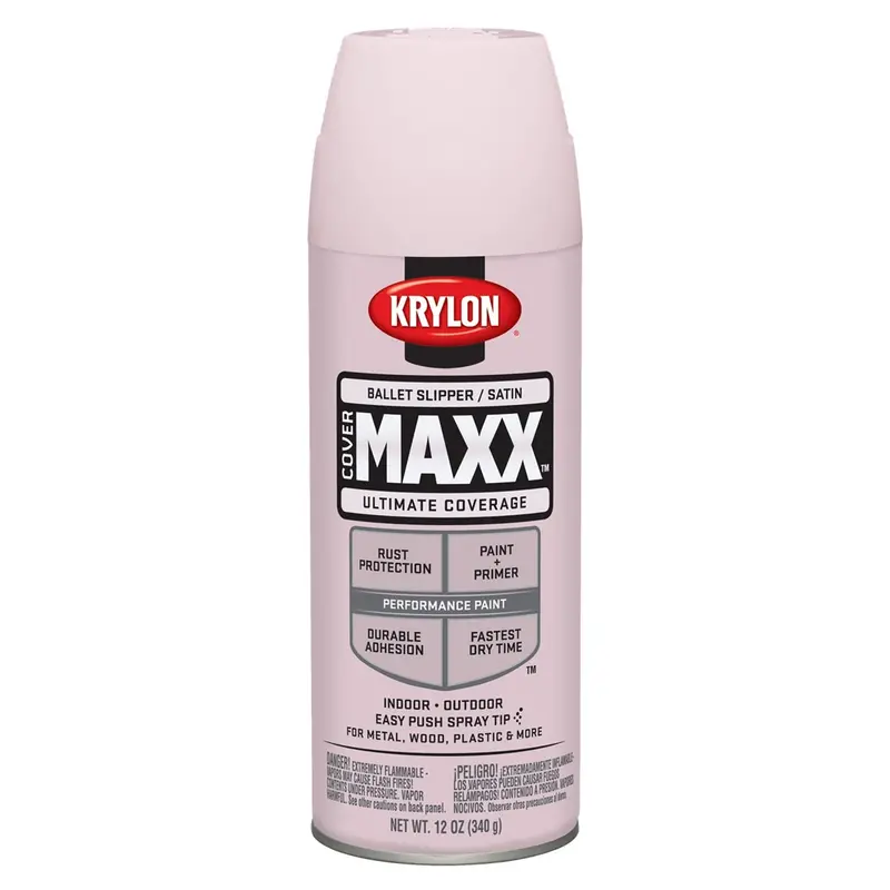 Krylon Covermaxx Paint+Primer; Satin Ballet Slipper; 12 Oz. Aerosol Dup9157 Krylon 1