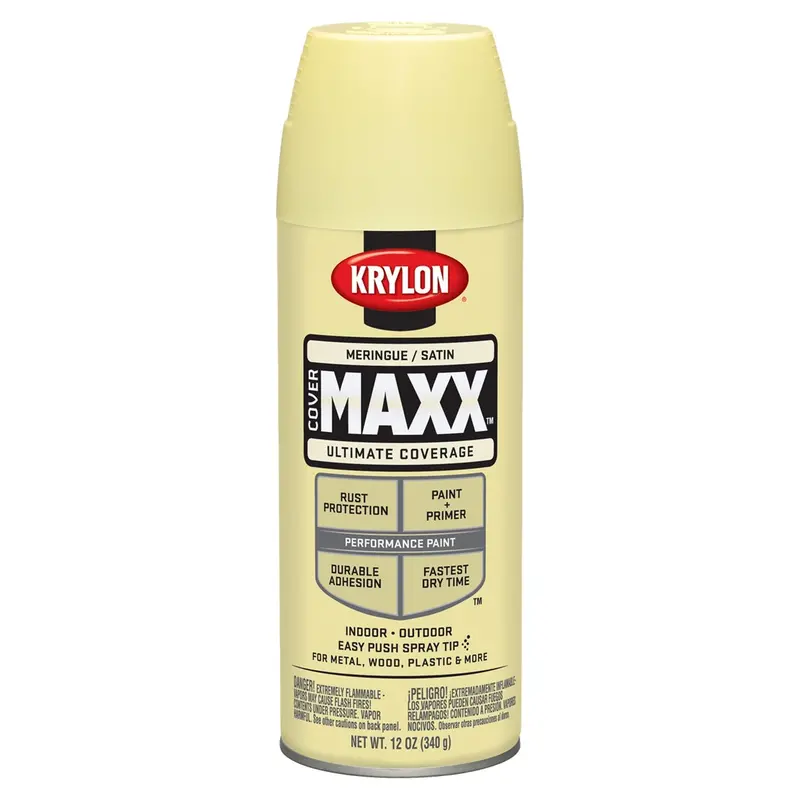 Krylon Covermaxx Paint+Primer; Satin Meringue; 12 Oz. Aerosol Dup9171 Krylon 1