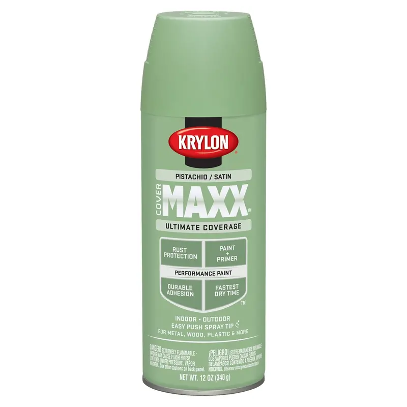 Krylon Covermaxx Paint+Primer; Satin Pistachio; 12 Oz. Aerosol Dup9176 Krylon 1