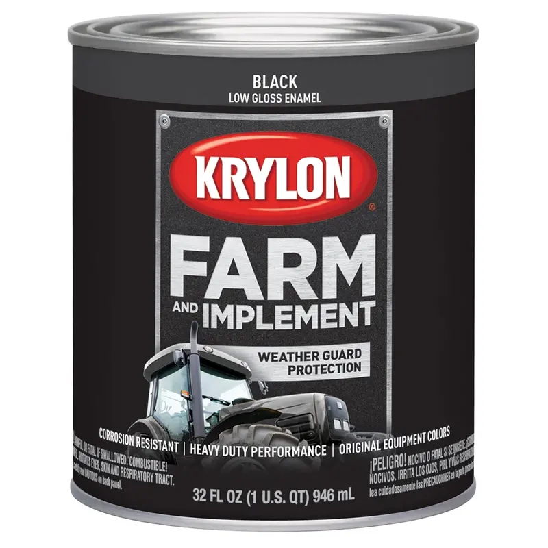 Krylon Farm/Implement; Low Gloss Black; 32 Oz. Quart Dup2022 Krylon 1