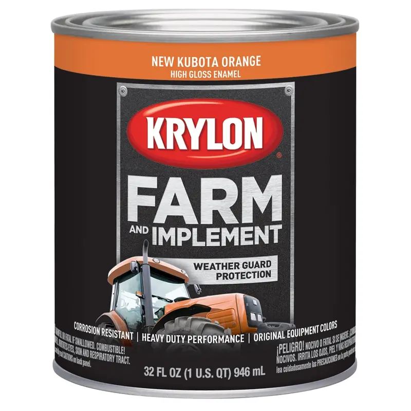 Krylon Farm/Implement; New Kubota Orange; 32 Oz. Quart Dup2043 Krylon 1