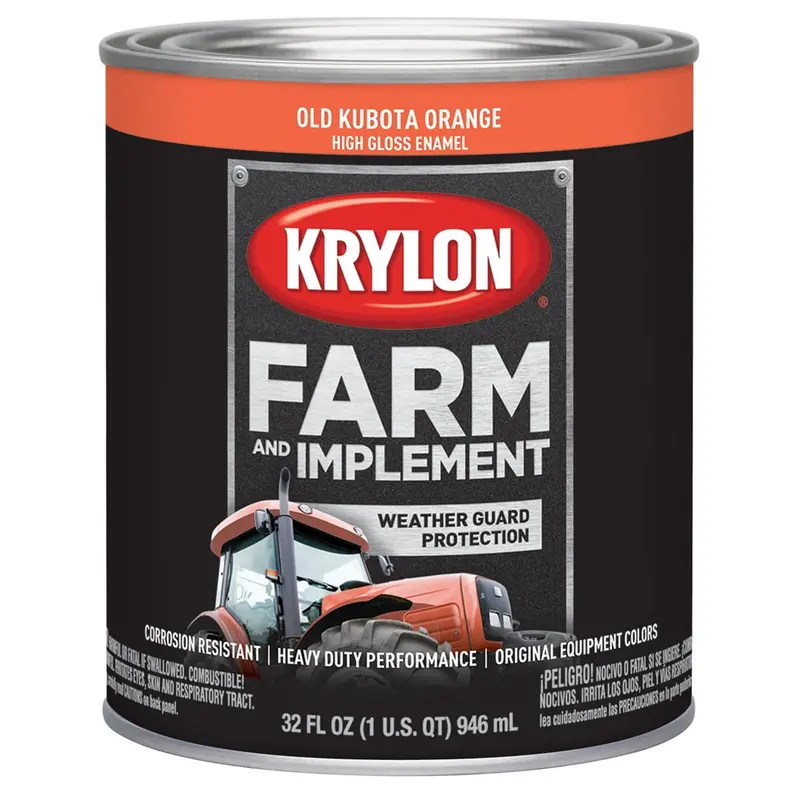 Krylon Farm/Implement; Old Kubota Orange; 32 Oz. Quart Dup2033 Krylon 1