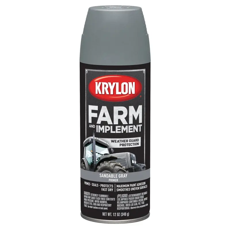 Krylon Farm/Implement; Sandable Gray Primer; 12 Oz. Aerosol Dup1950 Krylon 1