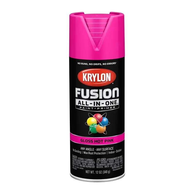 Krylon Fusion All-In-One Paint + Primer, Gloss Hot Pink Dup2708 Krylon 1