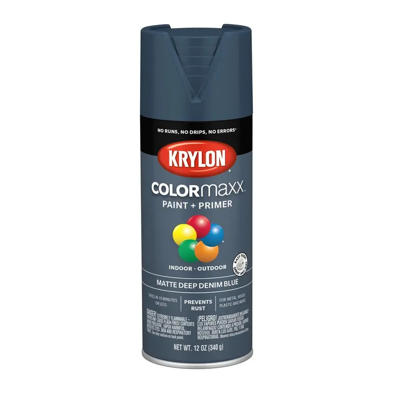 Krylon Fusion All-In-One Paint + Primer, Matte Deep Denim Blu Dup5604 Krylon 1