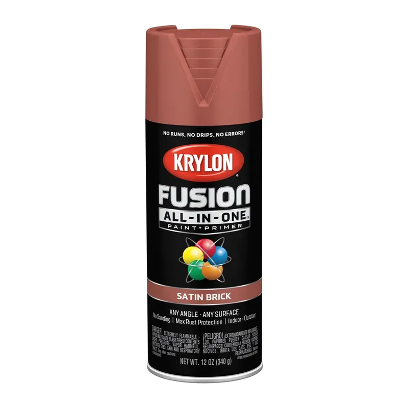 Krylon Fusion All-In-One Paint + Primer, Satin Brick Dup2733 Krylon 1
