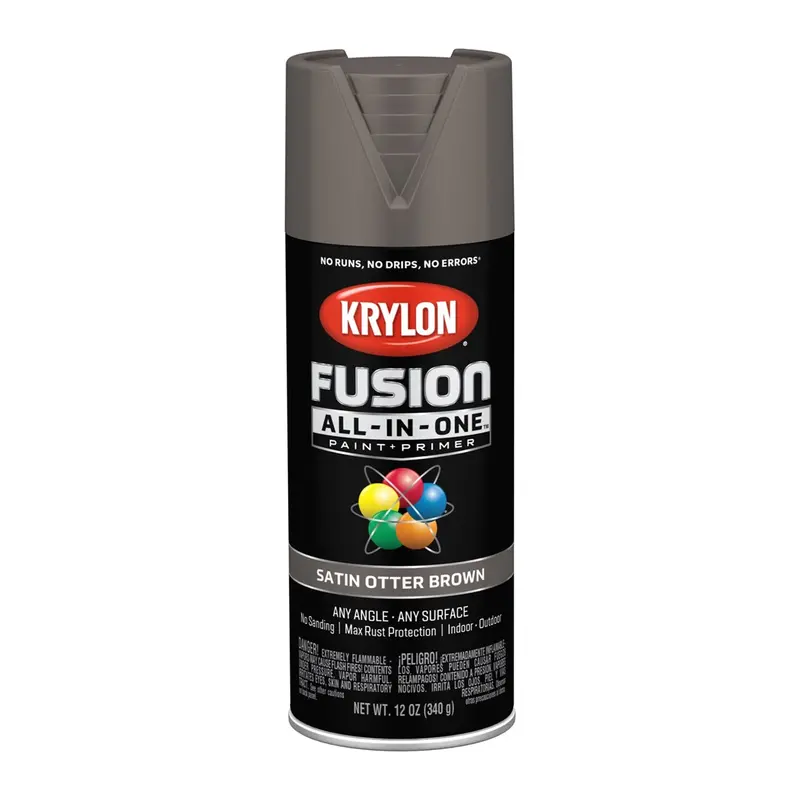 Krylon Fusion All-In-One Paint + Primer, Satin Otter Brown Dup2795 Krylon 1