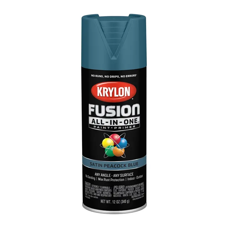 Krylon Fusion All-In-One Paint + Primer, Satin Peacock Blue Dup2792 Krylon 1