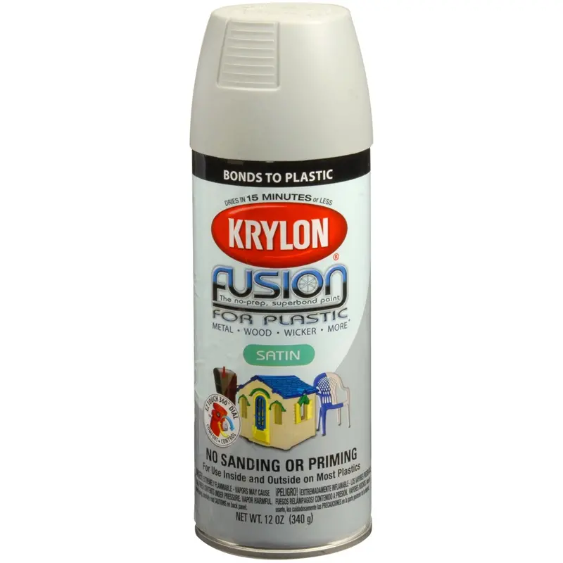 Krylon Fusion For Plastic; Satin Pewter Gray; 12 Oz. Aerosol Dup2439 Krylon 1