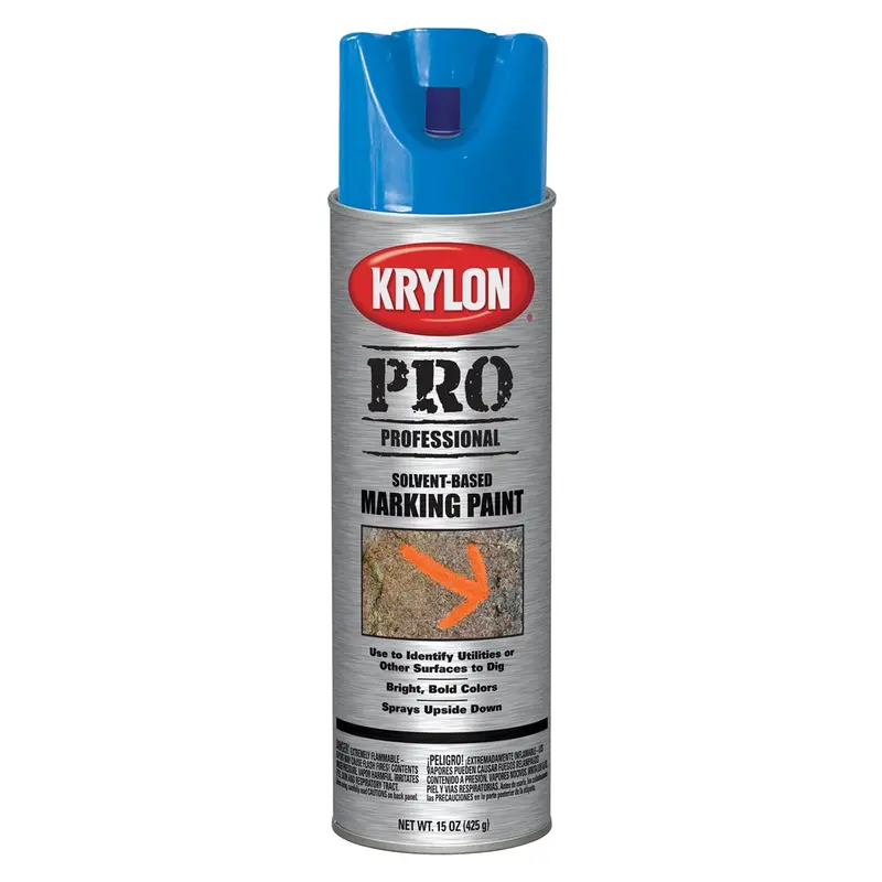 Krylon Marking Paints; Solvent Based; Apwa Blue; 15 Oz. Aerosol Dup7303 Krylon 1