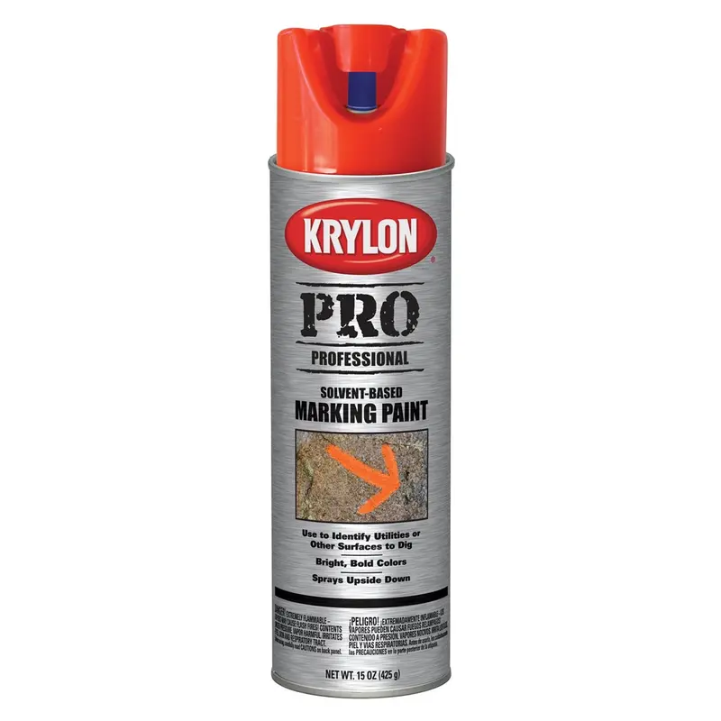 Krylon Marking Paints; Solvent Based; Fluorescent Red Orange; 15 Oz. Aerosol Dup7310 Krylon 1